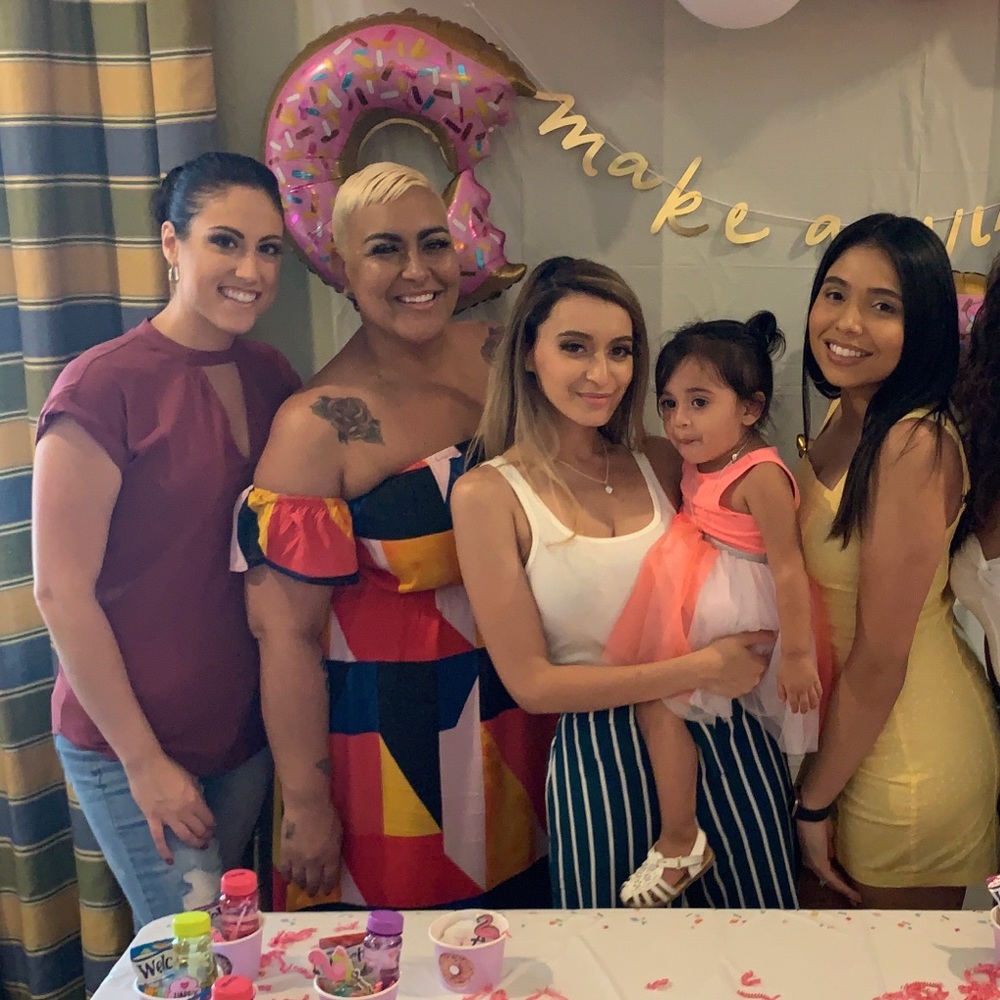 Color block off the shoulder maxi